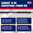 thumbnail image 2 of PENN Carnage III Conventional Jigging Rod, 5'8" Fishing Pole, Heavy Power, 2 of 5