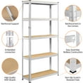 Topeakmart 2PCS 5-Tier Steel Shelf, Adjustable Metal Storage Shelving ...