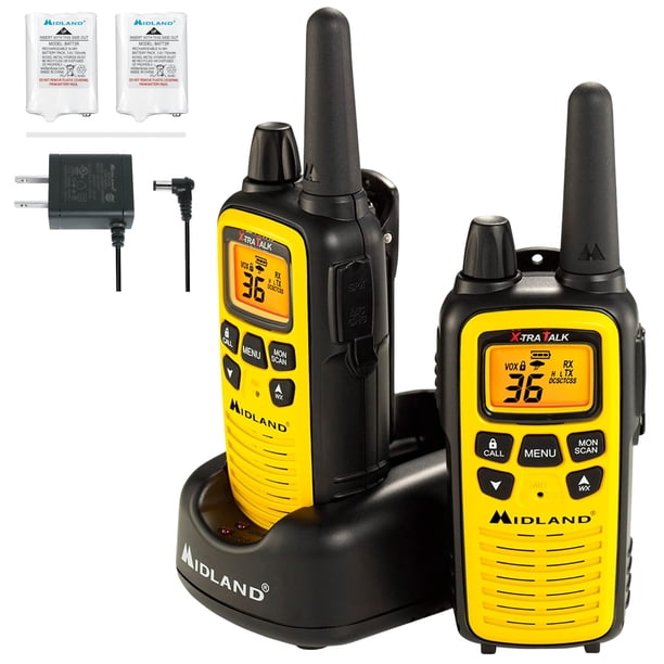 Walkie Talkie Midland LXT600VP3 de largo alcance, 30 millas, 2 radios