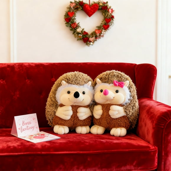 Vacemry under $5 2Pcs Cute Hedgehog Plush, 30cm Stuffed Animal Toy with Soft Polyester Fur, Huggable Pillow Companion for Children Adults, Washable Design for Long Lasting Cuddles and Gift Giving