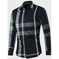 thumbnail image 3 of Fredd Marshall Men's 100% Cotton Long Sleeve Plaid Button-Down Shirt, 3 of 8