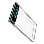 Zeiwohndc 2.5inch Transparently SATA to USB3.0 USB C Hard Drive Case Enclosure