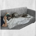 thumbnail image 6 of Irish Wolfhound Soft Flannel Fleece Blanket, Substantial Sized Sight-hound Furry Animal Sitting on Hind Legs, Cozy Plush for Indoor and Outdoor Use, 70" x 90", White and Warm Taupe, by Ambesonne, 6 of 6