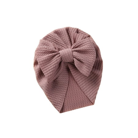 

Thaisu Baby Warm Turban Hat Classic Bow Knot Beanie Hat Stretchy Solid Color Head Wrap