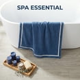 thumbnail image 4 of Unique Bargains Ultra Soft Highly Absorbent Coral Fleece Bath Towel Dark Blue 63" x 31", 4 of 6