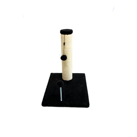15 inch Sisal Scratching Post (Charcoal Fleece 12x16 Base)