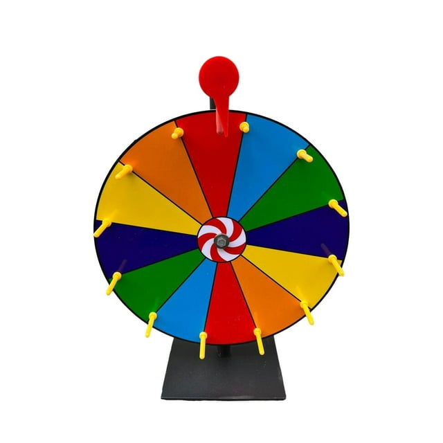 Maytalsory Roue de Couleurs Prix Roue de Fortune pour 40cm Activités de Fête Promotionnelles 6 Thèmes