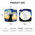 thumbnail image 5 of Gaeub Cat Under Starry Skies Square Chair Seat Covers, Stretch Fitted Printed Chair Seat Cushion Cover for Kitchen, Office-Four Pieces, 5 of 7