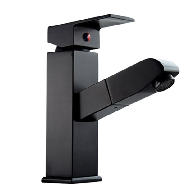Grifo de lavabo de baño pulido de latón Grifo de lavabo con rocia flexible A Sunnimix Grifo del lavabo del baño