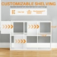 thumbnail image 4 of Cube Bookshelf White, 6 Cube Storage Organizer Bookcase, Display Bookcase, TV Stand, for Living Room, Home Office, Bedroom, 4 of 10