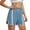 Light Blue, variant on Uaswgudfs Women's Color Block Athletic Shorts, Elastic Drawstring Loose Fit Casual Shorts for Summer Sports & Daily Wear
