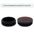 thumbnail image 3 of Tapón de plástico Suiwotin, tapas redondas negras de 76 mm, 4 piezas, 3 of 7