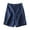 Dark Blue, variant on Lroveb Linen Shorts for Women, Cotton Casual Trousers Thin Elastic High Waist Womens Shorts Beige