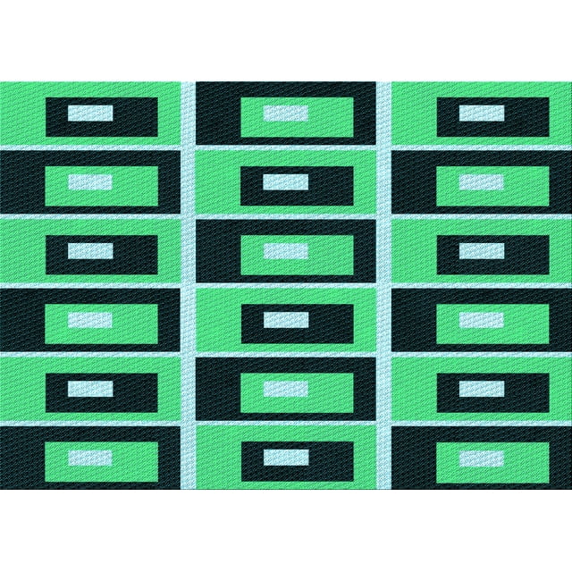 Ahgly Company Machine Washable Indoor Rectangle Transitional Deep Teal Green Area Rugs, 2' x 3'