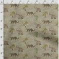 thumbnail image 3 of Soimoi Animals Printed, Cotton Fleece, Fabric by The Yard Sewing DIY Stretch Fabric 56 Inches Wide, WarmFabric for Hats, Coats, Gloves, Blankets, Olive Green, 3 of 5