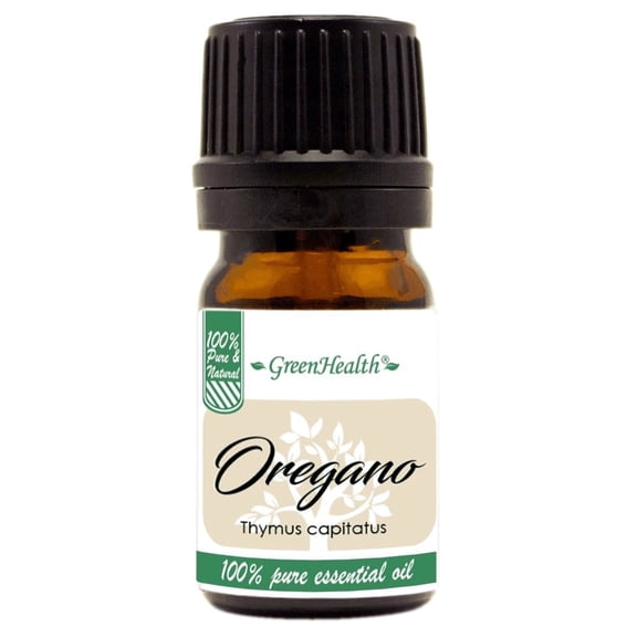 GreenHealth Oregano Essential Oil – 100% Pure Aromatherapy Oil – 5 ml (1/6 fl oz) Natural Essential Oil for Diffusers, Soap Making, DIY Blends – Amber Glass Bottle with Euro Dropper