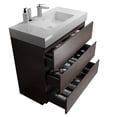 thumbnail image 6 of 36" Walnut Bathroom Vanity with Sink, Large Storage Freestanding Bathroom Vanity for Modern Bathroom, One-Piece White Sink Basin Without Drain and Faucet, Pre-assembled, 6 of 7