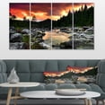 thumbnail image 3 of Designart 'Rocky Mountain River at Sunset ' Extra Large Wall Art Landscape, 3 of 3