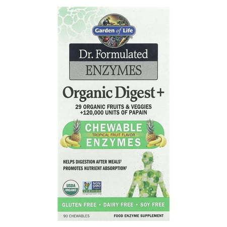 Garden of Life Dr. Formulated Enzymes Organic Digest + 90 Chewable Tablet