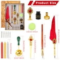 thumbnail image 5 of Feather Pen Set Exquisite Quill Pen and Ink Kit with Wooden Dip Pen Stamp Melting Spoon Candle Letter Opener Pen Nibs Wax Stick and Pen Holder Feather Calligraphy Pen Set for Handwriting Lovers Gift, 5 of 9