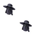 thumbnail image 1 of Jumpingount Sombrero para el sol de Color sólido para hombres y mujeres, desmontable, de secado rápido, transpirable, para adultos, a prueba de Negro Tipo 2 2Conjunto, 1 of 6