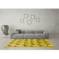 thumbnail image 3 of Ahgly Company Indoor Square Oriental Yellow Industrial Area Rugs, 7' Square, 3 of 4
