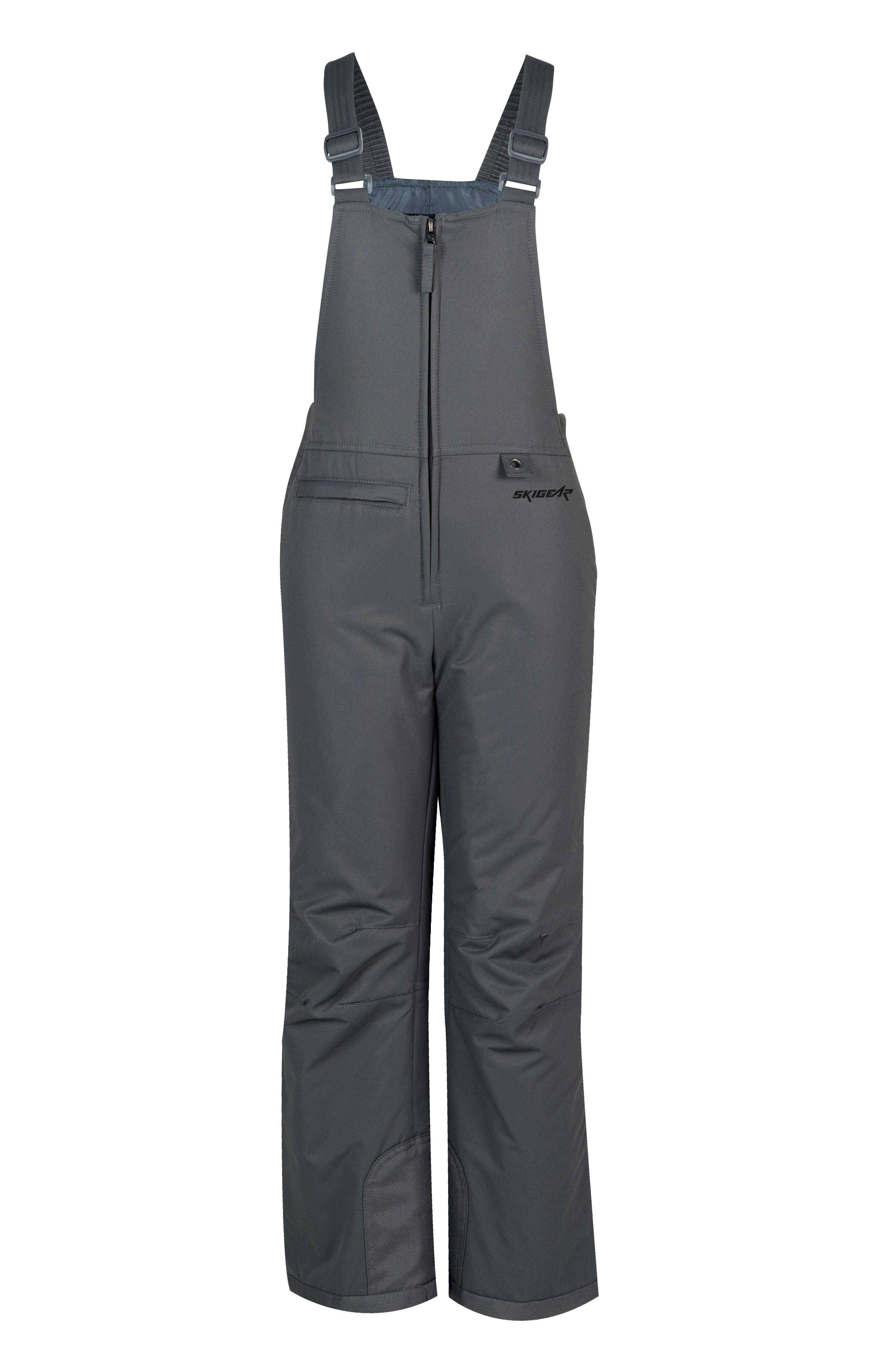 Ski Gear by Arctix Youth Insulated Snow Bib Overalls Xlarge, Charcoal