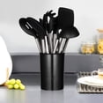 thumbnail image 3 of 27pcs Silicone Cooking Utensils Set, Stainess Steel Handle Cooking Tools Kitchen Spatula Utensils Set-Black, 3 of 7
