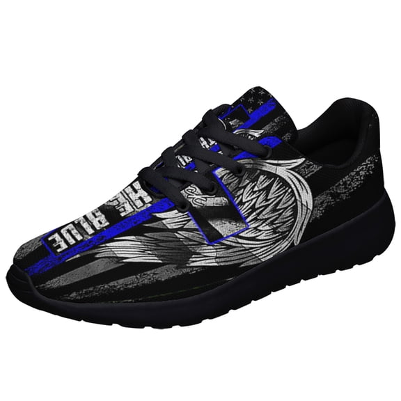 Back The Blue American flag US Shoes Sneakers Black Size 3.5