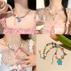thumbnail image 2 of Dulce Fresco Rosa Azul Estrella Colgante Cuentas Collar Clavícula Cadena Gargantilla Joyas, 2 of 4