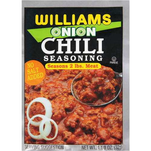 Williams Chili w/Onion Seasoning Mix 1.12 oz - Walmart.com - Walmart.com