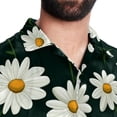 thumbnail image 5 of Daisy Men's Short Sleeve Hawaiian Shirt, Casual Printed Button Down Beach Tops for Summer, Spread Collar Mens Shirts Unisex, 5 of 6