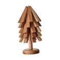 thumbnail image 3 of Alfombrilla aislante con forma de , posavasos protector de mesa, mantel individual de madera antideslizante, posavasos para utensilios, tetera, 5 piezas de nogal negro, 3 of 9