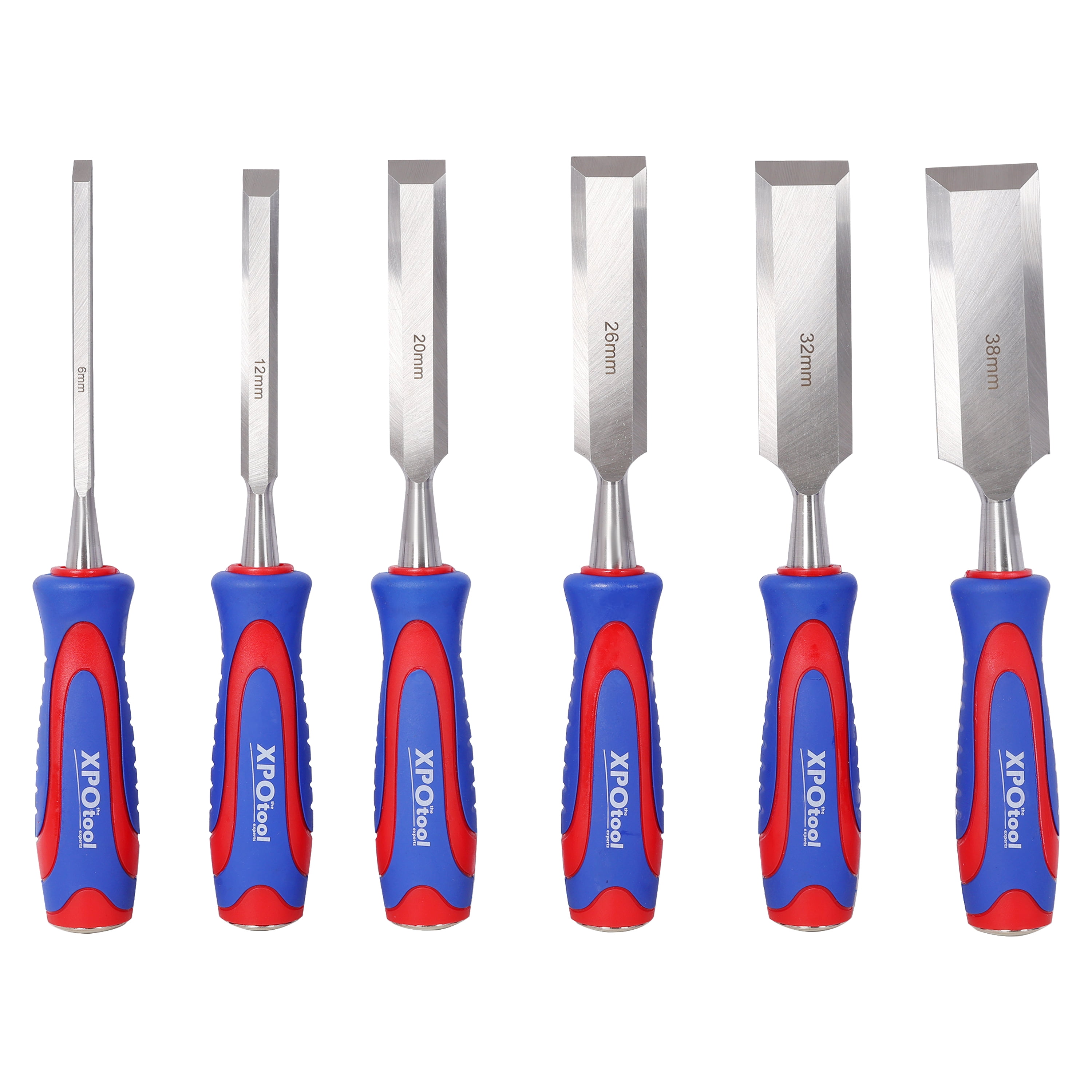 10‑Piece Premium Wood Chisel Set, 6 CR‑V Alloy Steel Chisels with Honing Guide, Sharpening Stone & 2 Carpenter Pencils, Heat‑Treated Woodworking Carving Tool Kit for Beginners & Professionals