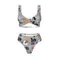 thumbnail image 4 of Rocae Dog for Bikini Set for Women Two Piece Sexy High Swimsuits Split Crossover Bikini Small, 4 of 9