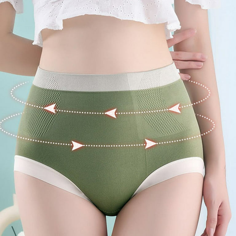 Aayomet Bikini Underwear for Women Women'S Large Size Panties High Waist  Belly Retraction Seamless Cotton Bottom File,C B