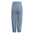 thumbnail image 4 of EDFBUYKRS Female Women Pants Casual Women's Pants Petite Length Women's Casual Pants Slim Fit Ankle Comfortable Stretchy Trousers for Daily Wear Spring Summer Fashion Pure Color M, 4 of 5