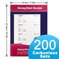 thumbnail image 2 of 6-Pack Large Cash & Rent Receipt Books, Better Office Products, 2-Part Carbon..., 2 of 8