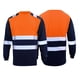 thumbnail image 1 of pstuiky Camisas para hombre de manga larga, Camiseta de trabajo reflectante y transpirable para hombre, informal, de color sólido, con cuello redondo y manga larga. tops de invierno para hombre l, 1 of 4