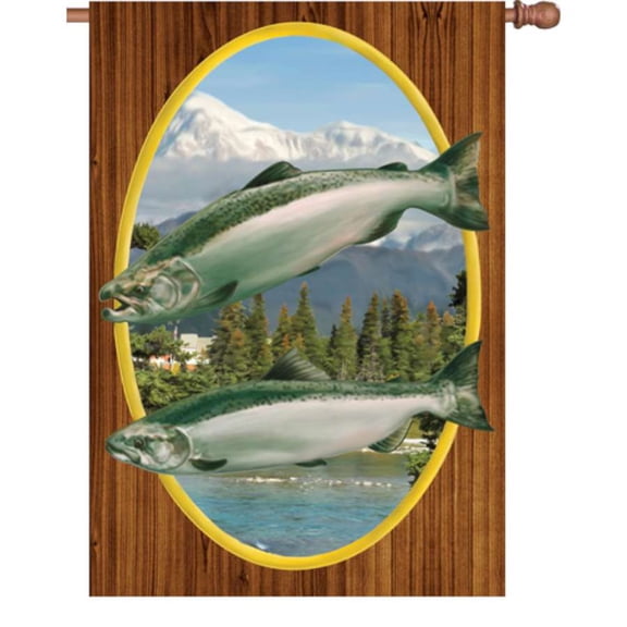 Premier House Size Flag - Chinook Salmon