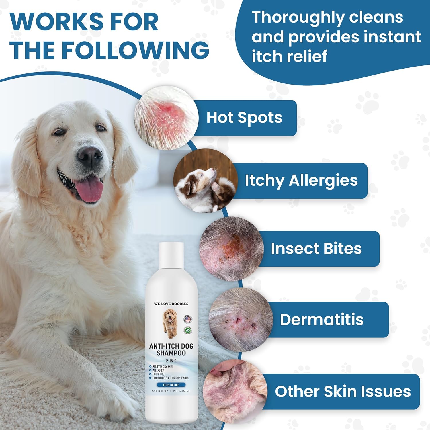 We Love Doodles Anti Itch Dog Shampoo, 16oz photo 2