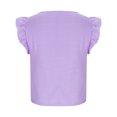 thumbnail image 6 of Short Sleeve Shirts for Women, Women's Gingham Print Blouse Top Square Neck Ruffle Short Sleeve Boho Casual Shirts, 6 of 7