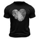 thumbnail image 4 of Tops para hombre, blusas y camisas de cuello redondo y manga corta para hombre. Camiseta/camisa informal de cuello redondo y manga corta con estampado de corazones para hombre. Tops de poliéster para, 4 of 4