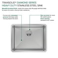 thumbnail image 6 of Transolid KKM-DUSB231810 Diamond 23-in L x 18-in W Single Bowl Undermount Kitchen Sink and Accessories Kit in Stainless Steel, 6 of 12