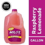 Milo's Raspberry Lemonade, Refrigerated Juice Drink, 128 fl oz Gallon, 100% Natural, No Preservatives, Made Fresh Daily