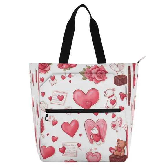 DIXRUYEE Book Tote Bag Casual Style Creatively Luxe Love Printed