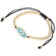 thumbnail image 4 of Pulsera de cuentas de ojo turco bohemio con cuentas doradas para hombres, mujeres, niños y parejas, color azul., 4 of 14