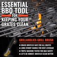 thumbnail image 2 of Cepillo para parrilla Grillaholics de latón con cerdas suaves de 46 cm, 2 of 8