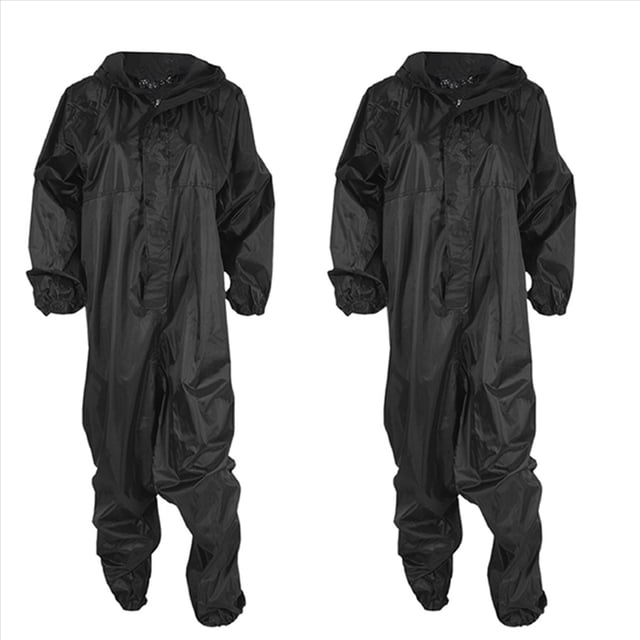 2X Impermeable de Motocicleta de Moda/Impermeable Combinado/Overol Hombres y Mujeres Traje de Lluvia de Fisión Abrigo de Lluvia Talla XL Negro