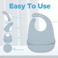 thumbnail image 3 of BabyX Silicone Baby Starter Kit, 5 Pieces First Feeding Set, Including Training Spoon, Fork, Cup, Bib and Heart Shaped Bowl (Blue), BPA-Free, Baby Utensils Supplies, Microwave/Dishwasher Safe, 3 of 6